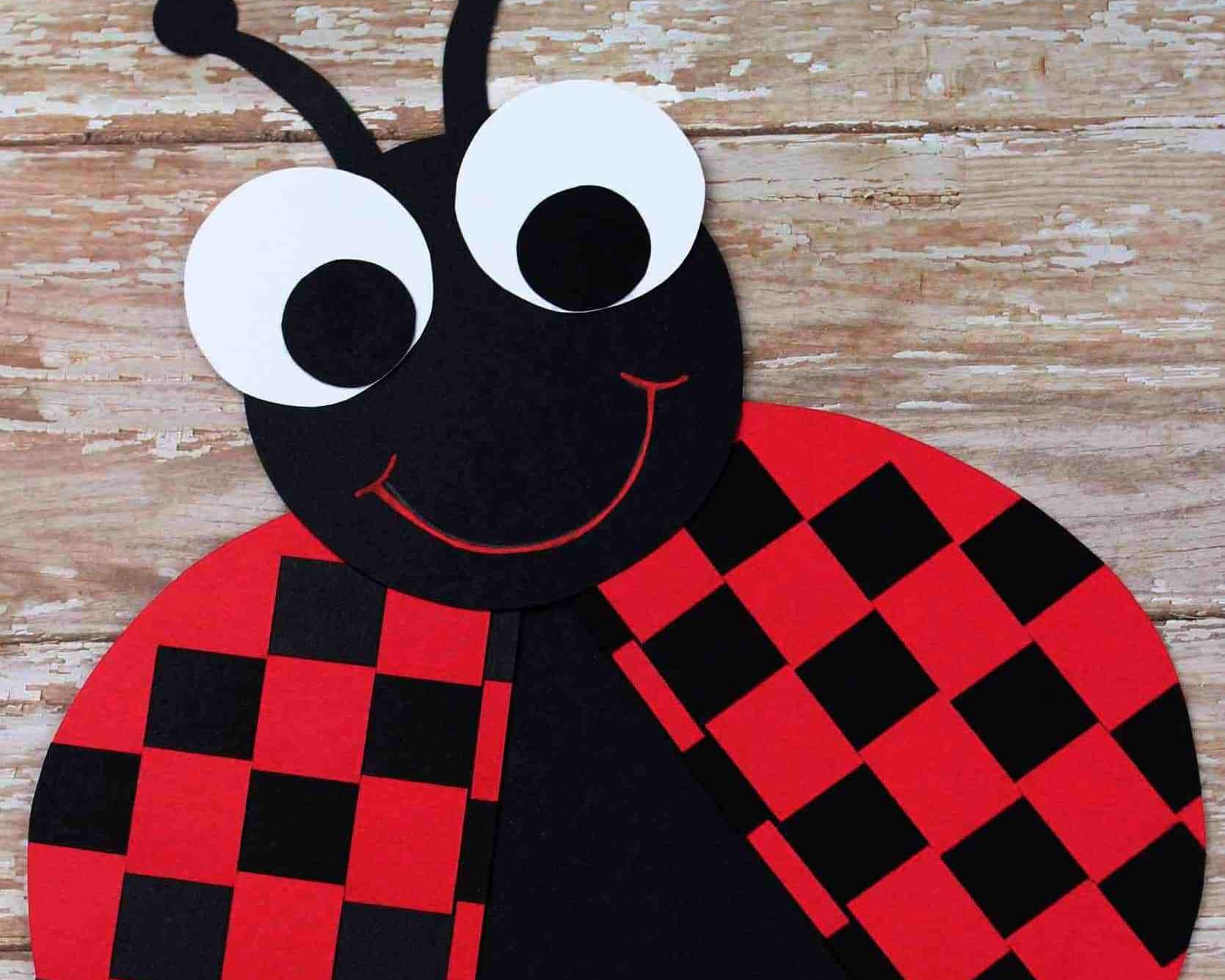 Paper Weaving Ladybug Craft