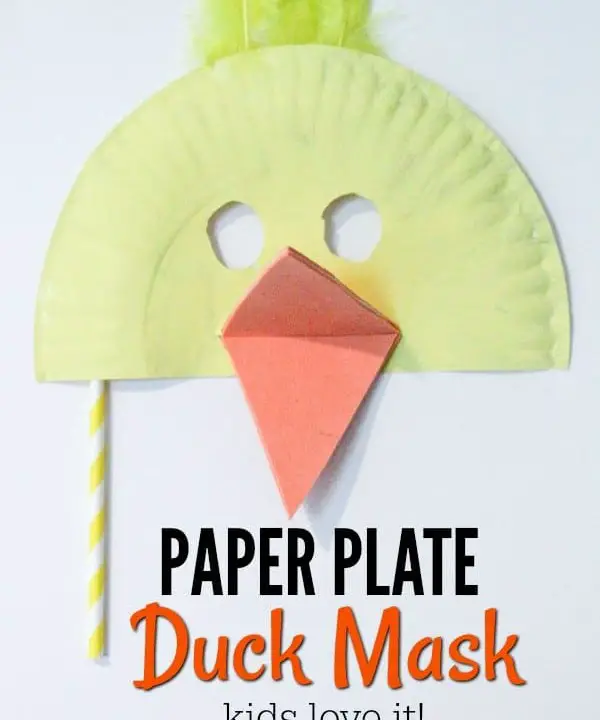 Paper Plate Duck Mask