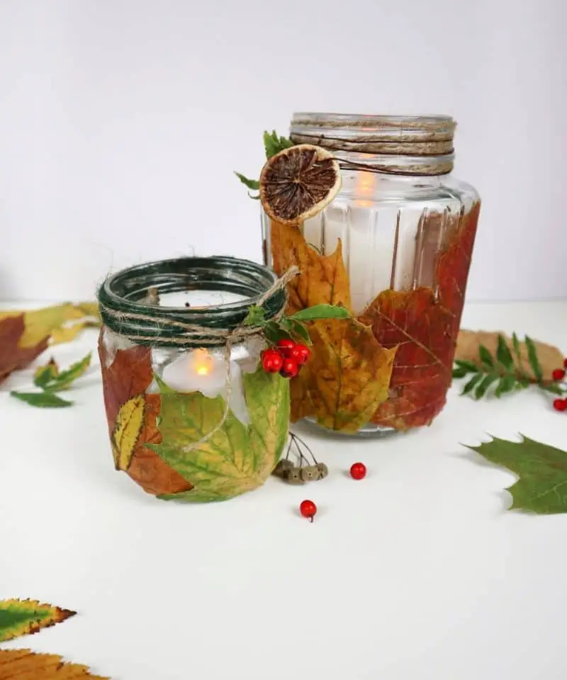 DIY Leaf Candle Holder