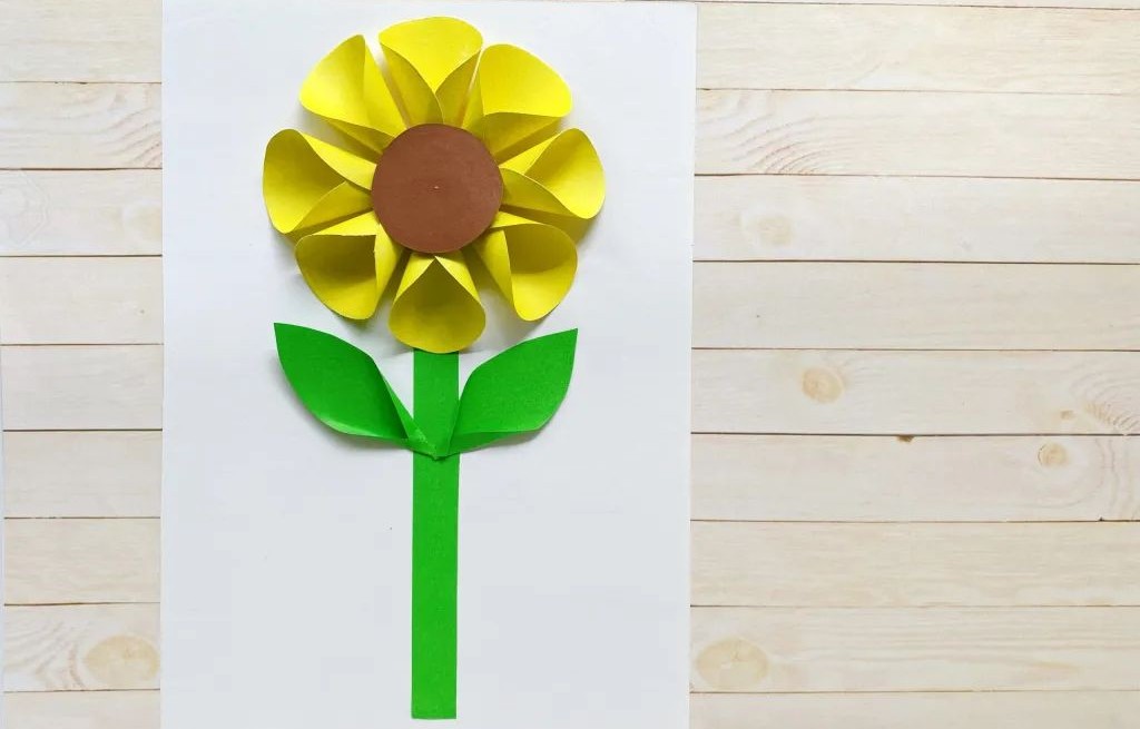 Folded Paper Sunflower