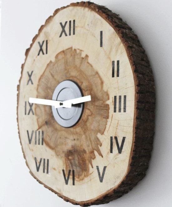 Wood slice clock