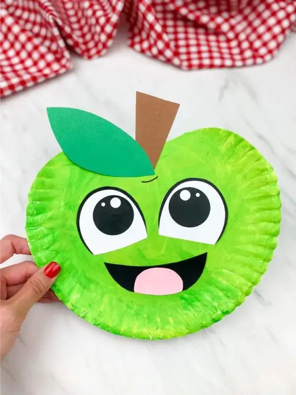 Paper Plate Apple Craft