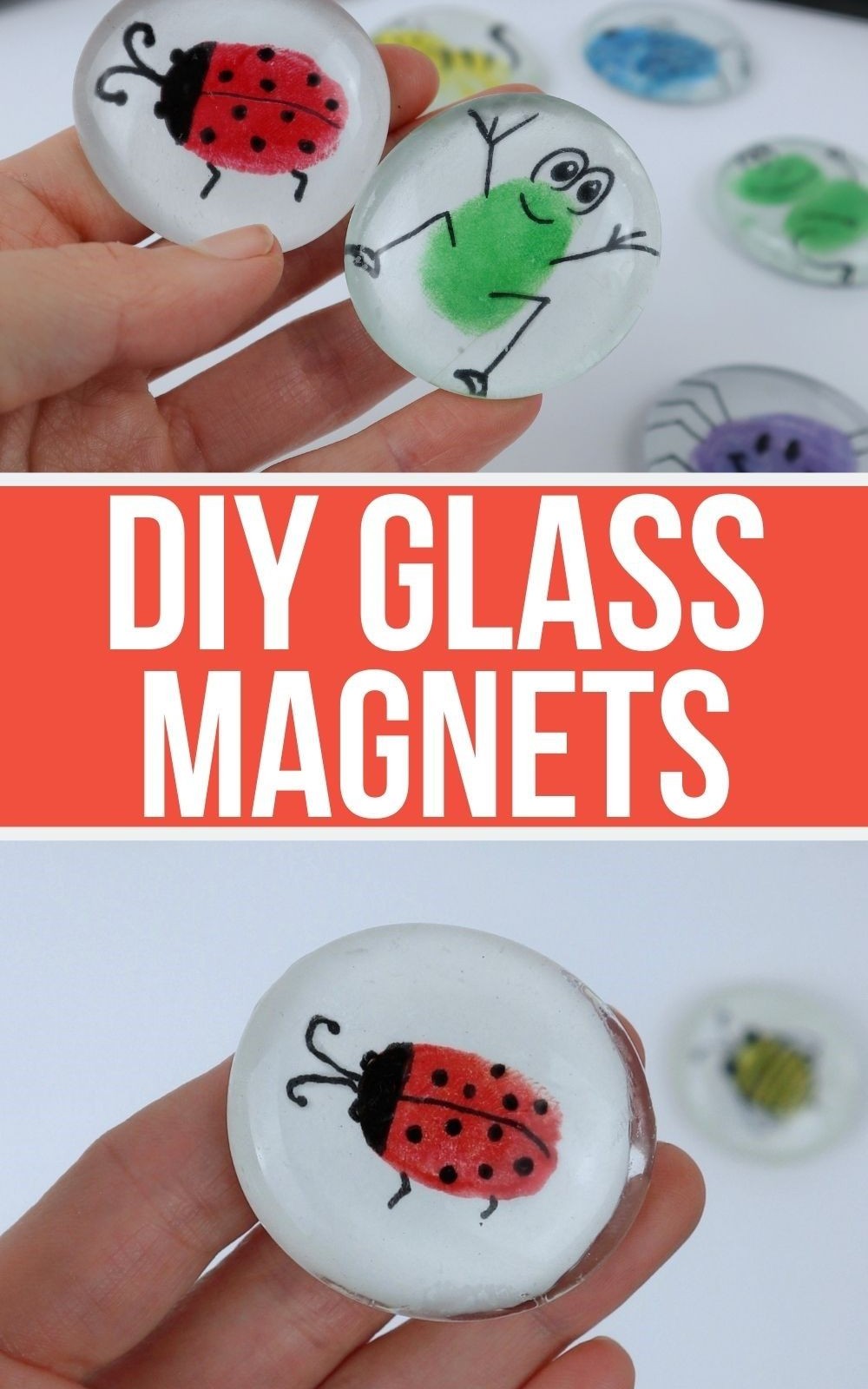 DIY Fingerprint Glass Magnets – A Fun Family Activity