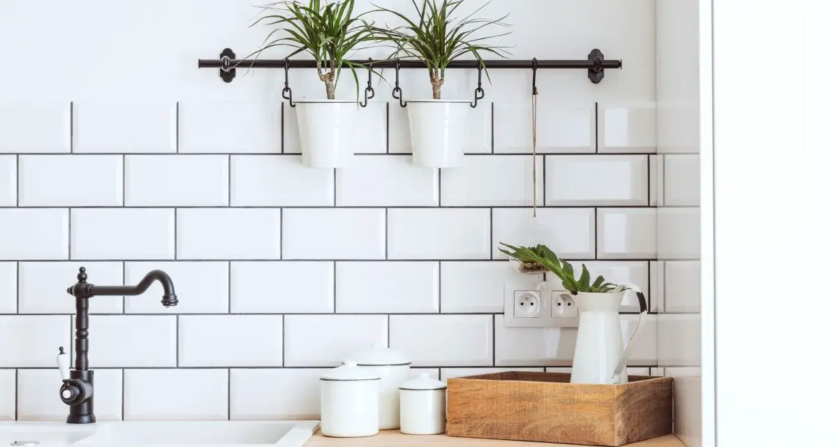 Hanging Rod with Scandinavian Pot Plants