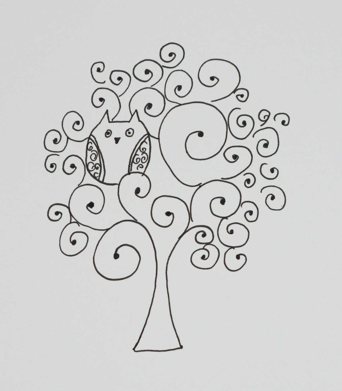 Swirly Owl in a Tree