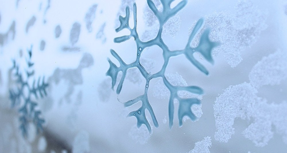 Color Changing Snowflake Window Clings