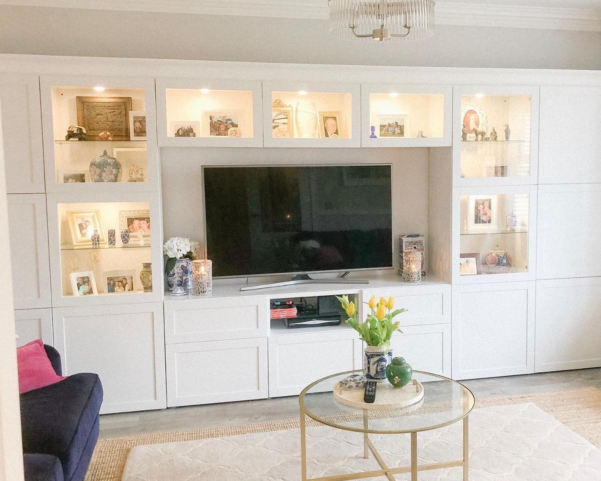 IKEA Besta Living Room Built-In Cupboards