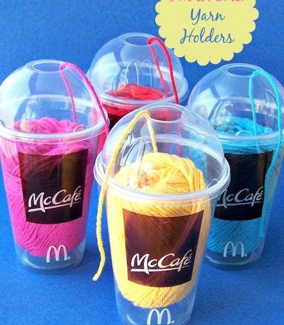 Plastic Cup Yarn Container