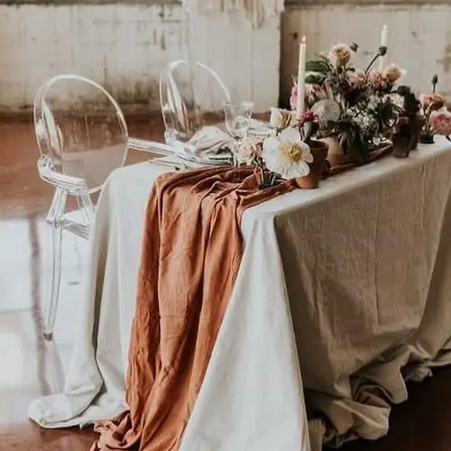 Rustic, Rust Colored Table Runner