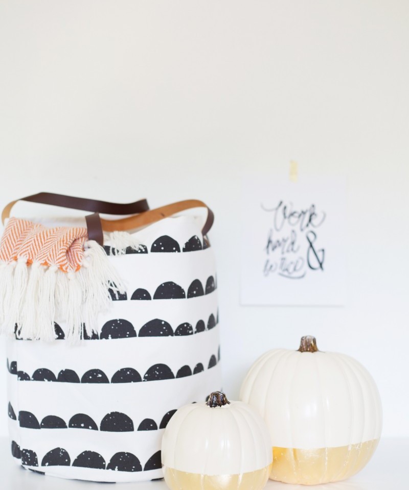 DIY Gold Leaf Dipped Pumpkins