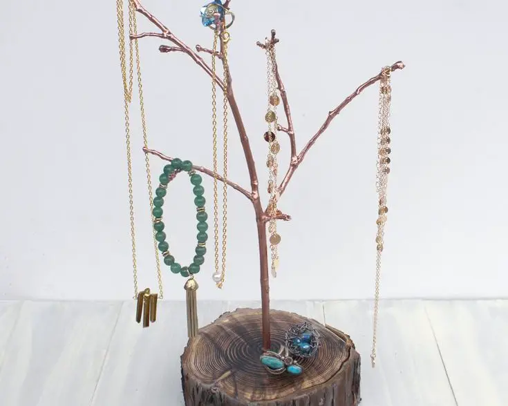 Resin Tree Branch Jewelry Organiser