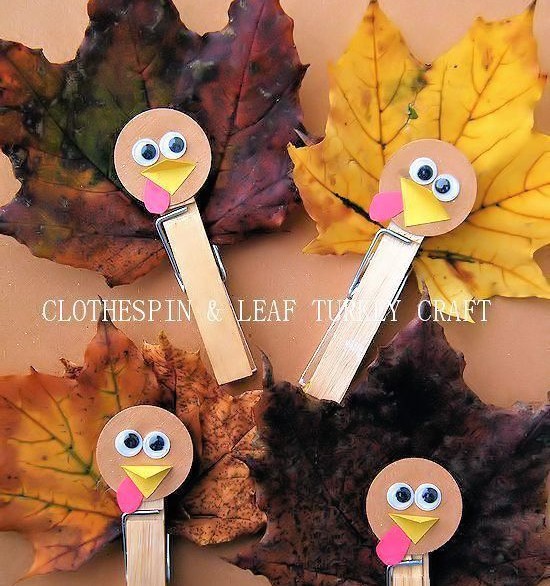 Clothespin and Leaf Turkey