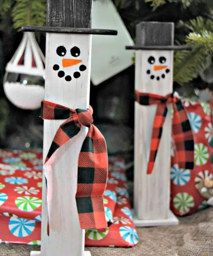 DIY Rustic Scrap Wood Snowman