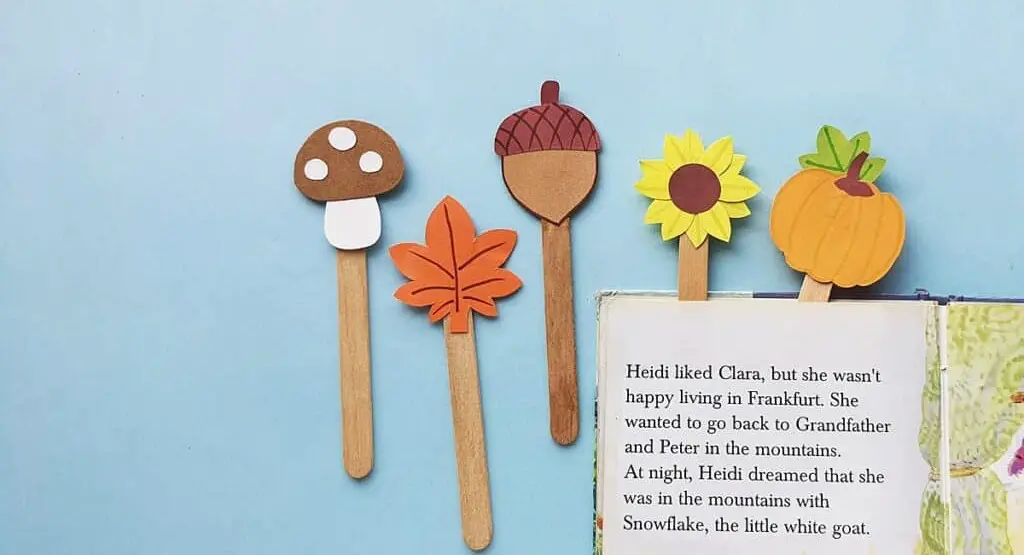 Fall Popsicle Stick Bookmark