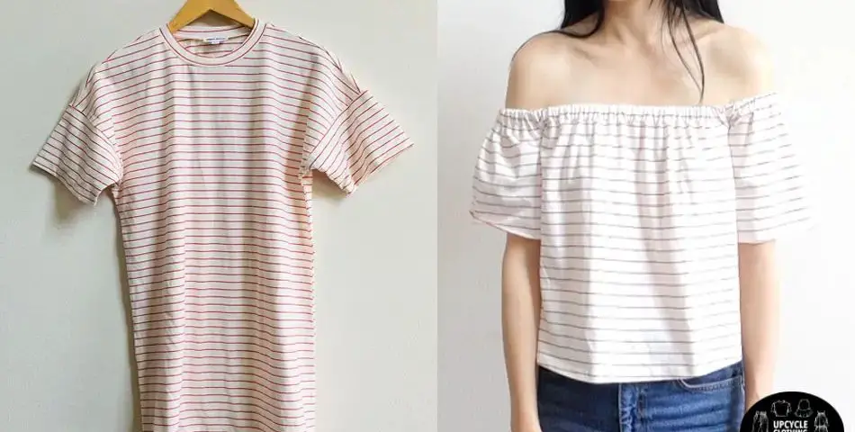 DIY Off The Shoulder T-Shirt