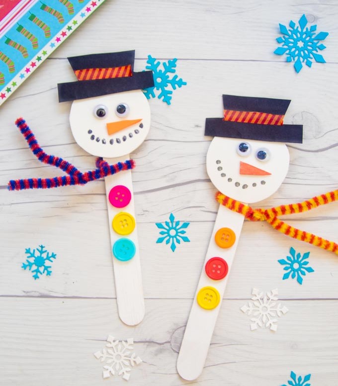 Popsicle Stick Snowman