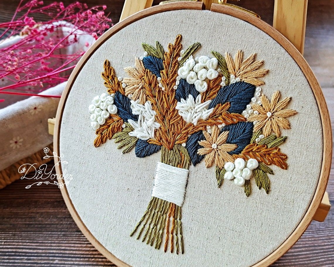 Bridal Bouquet Embroidery Keepsake