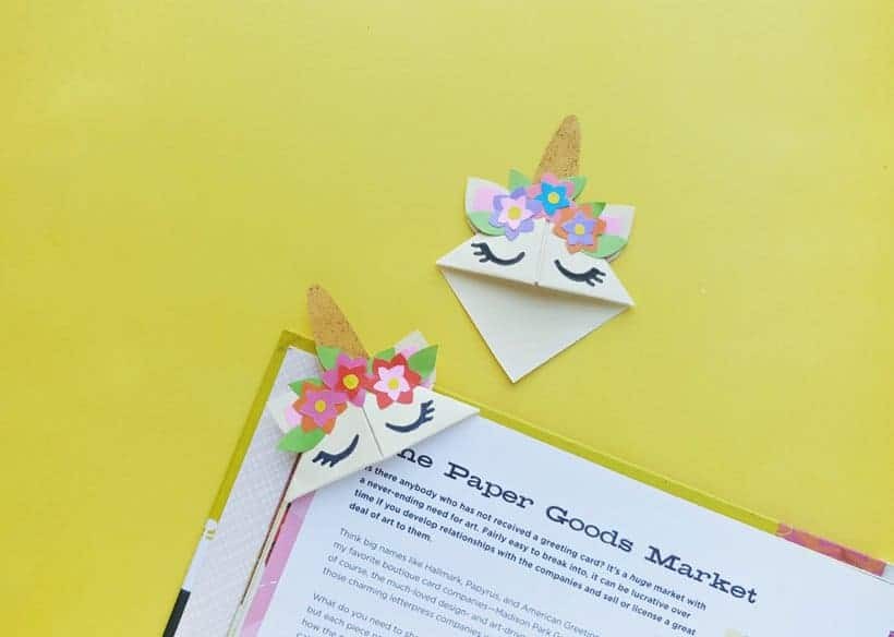 Unicorn Bookmarks for your Princess