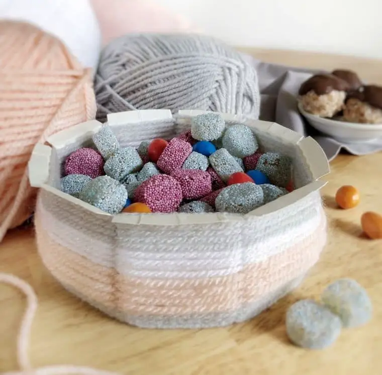 DIY Woven Bowl Out of Paper Plate