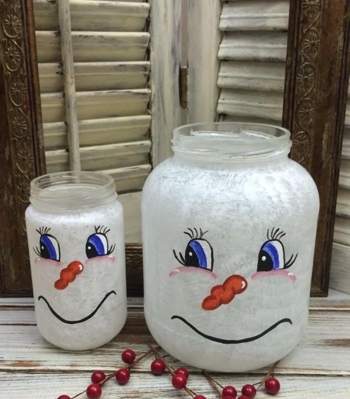DIY Snowman Lantern