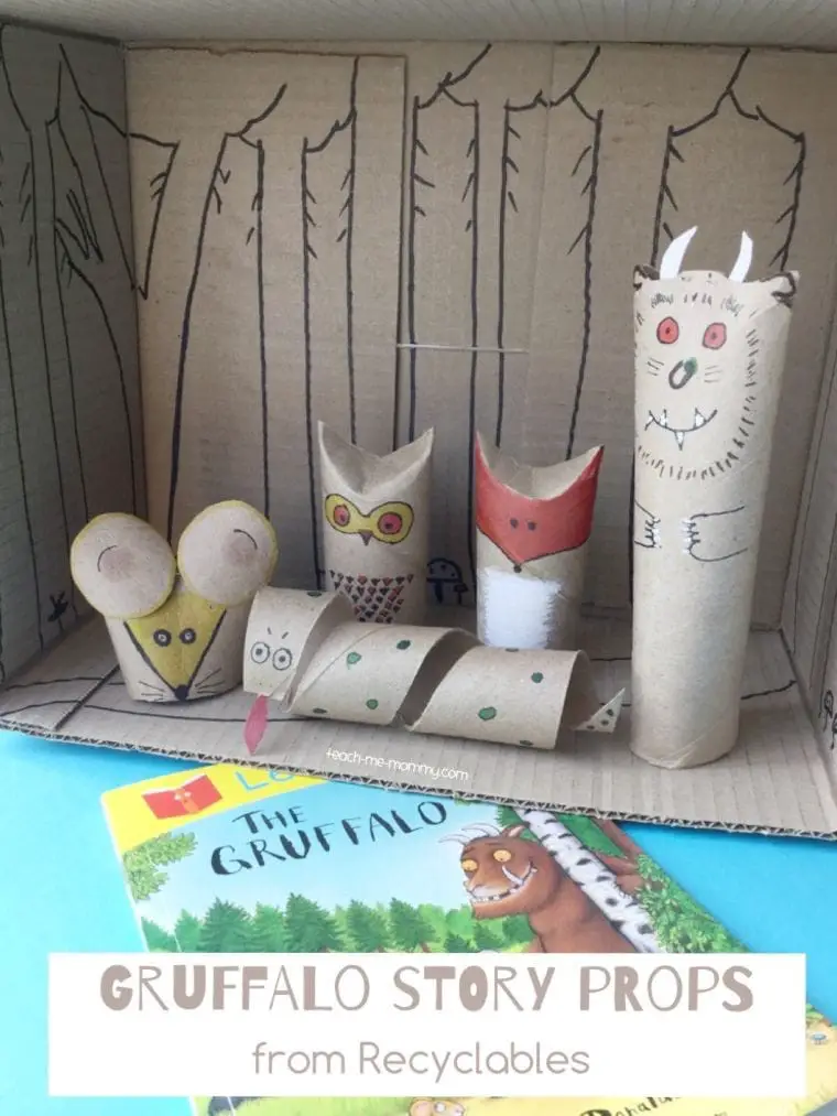 Gruffalo Props from Recyclables