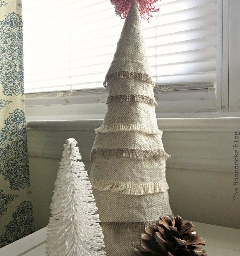 Dollar Store Fabric Mini Christmas Tree