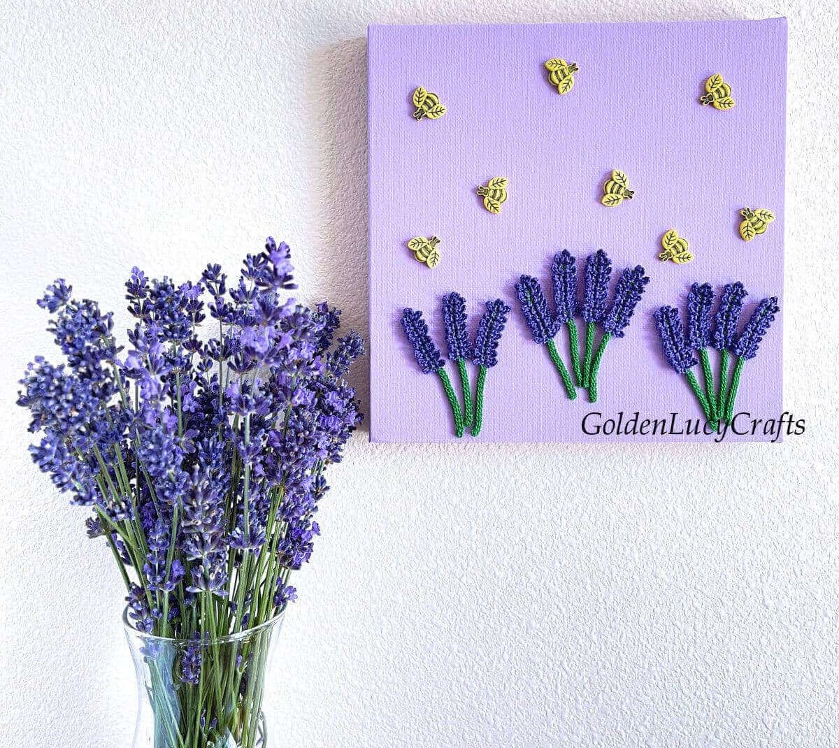 Lavender Crochet Wall Art