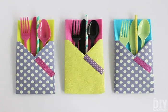 Playful Paper Utensil Holders