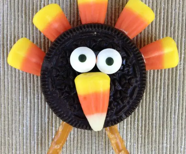 Candy Corn Turkey Cookies