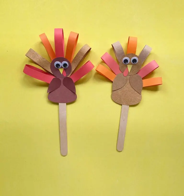 Turkey Popsicle Stick Puppet