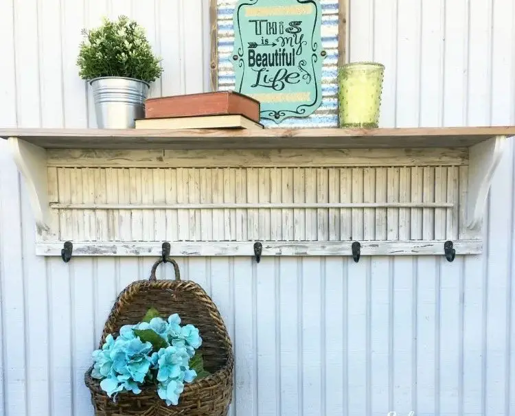 Wood Shutter Shelf