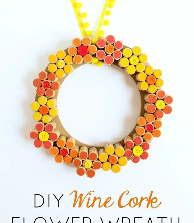 Wine Cork Flower Wreath