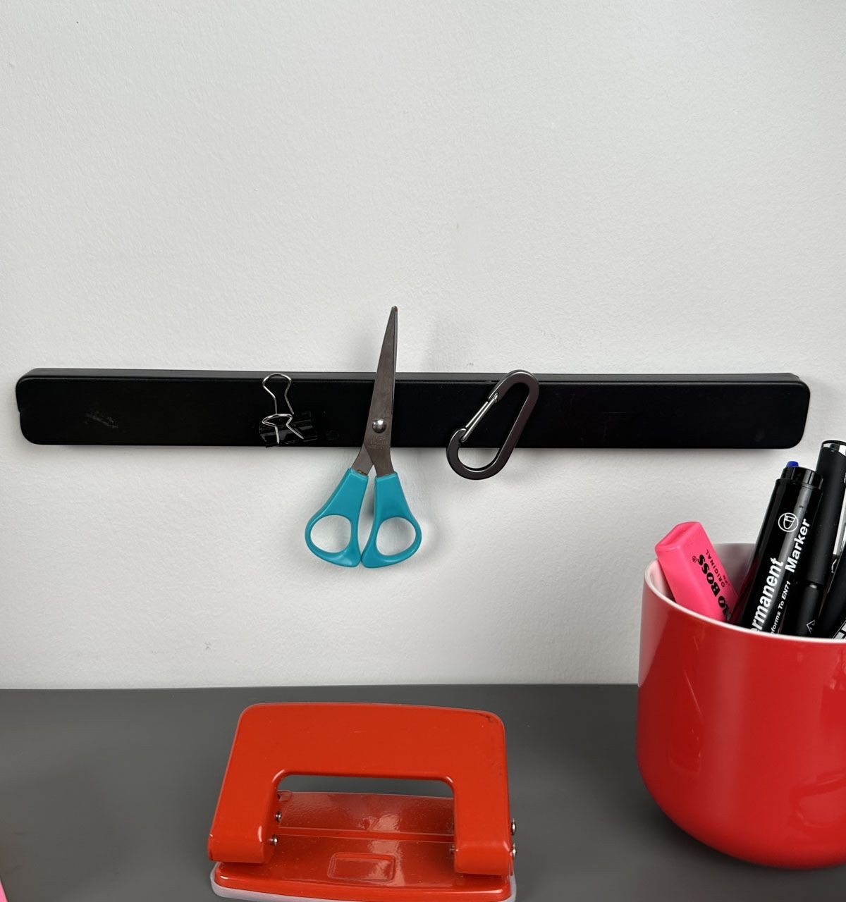 Attach a Magnetic Strip Near Your Desk