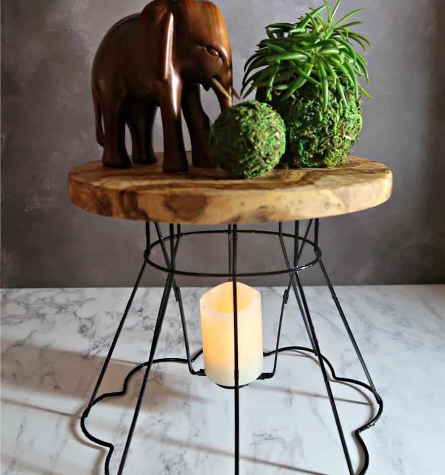 Wire Lampshade Frames into Plant Stands