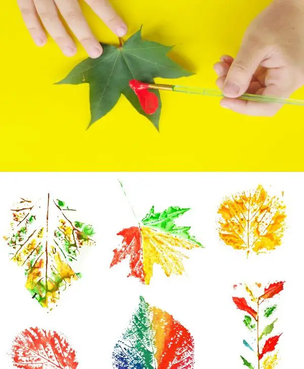 Leaf Painting For Kids