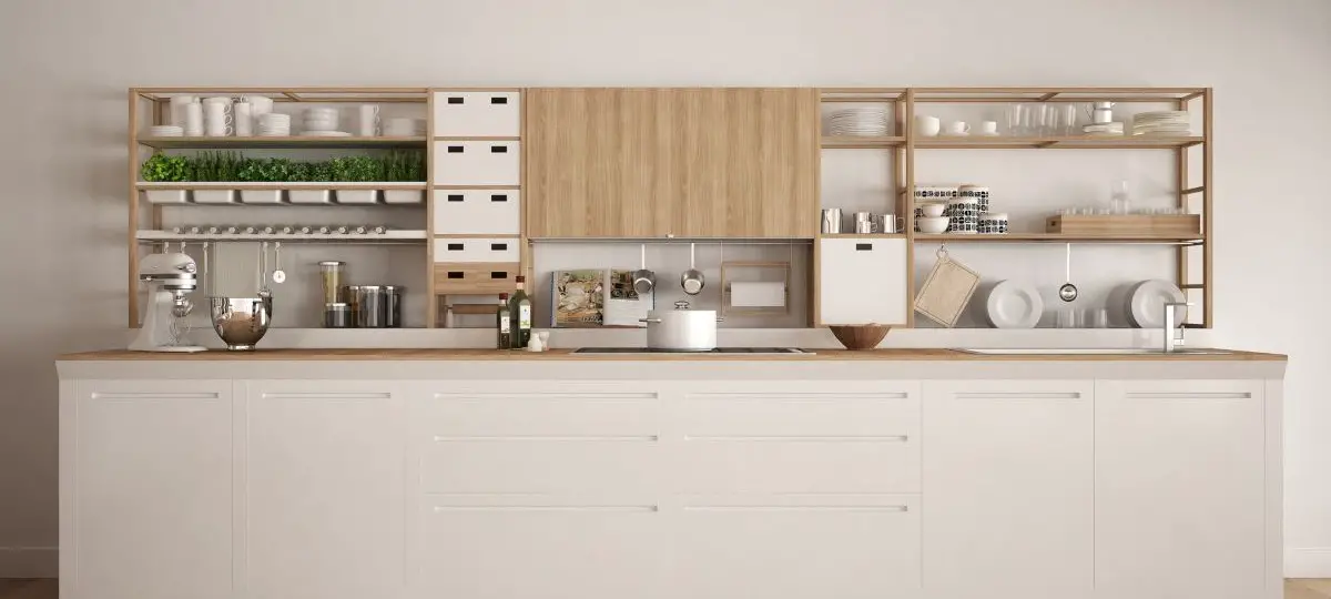 Minimalist, Scandinavian style shelving