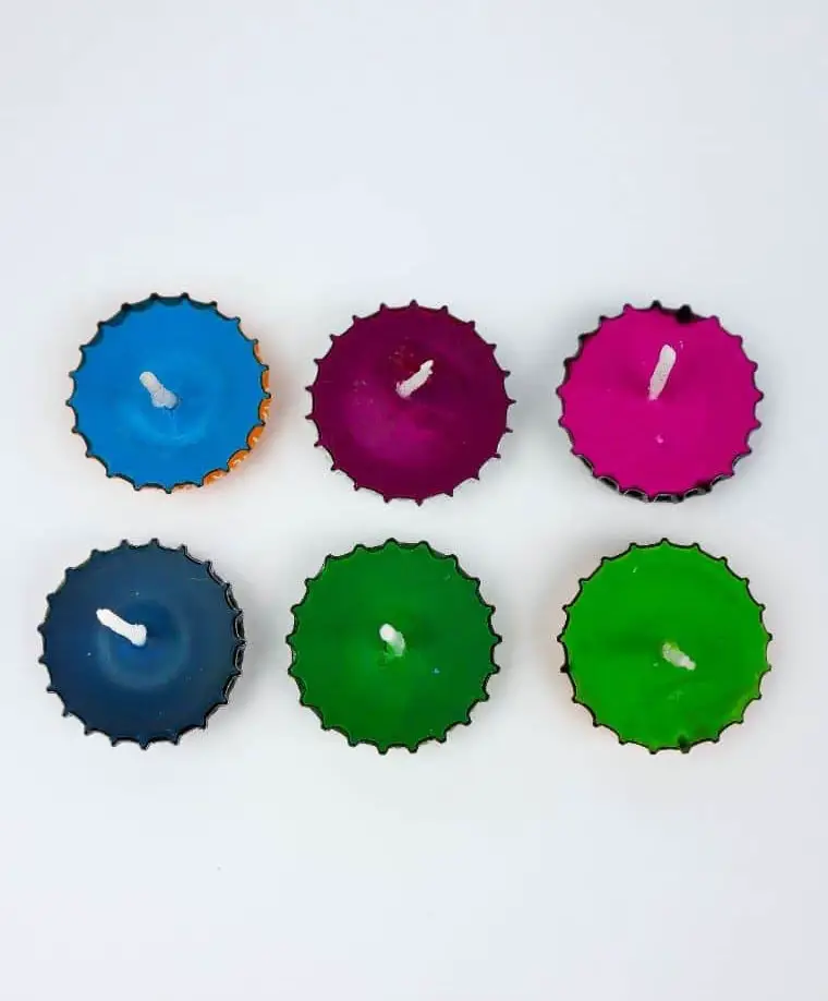 DIY Bottle Cap Candles