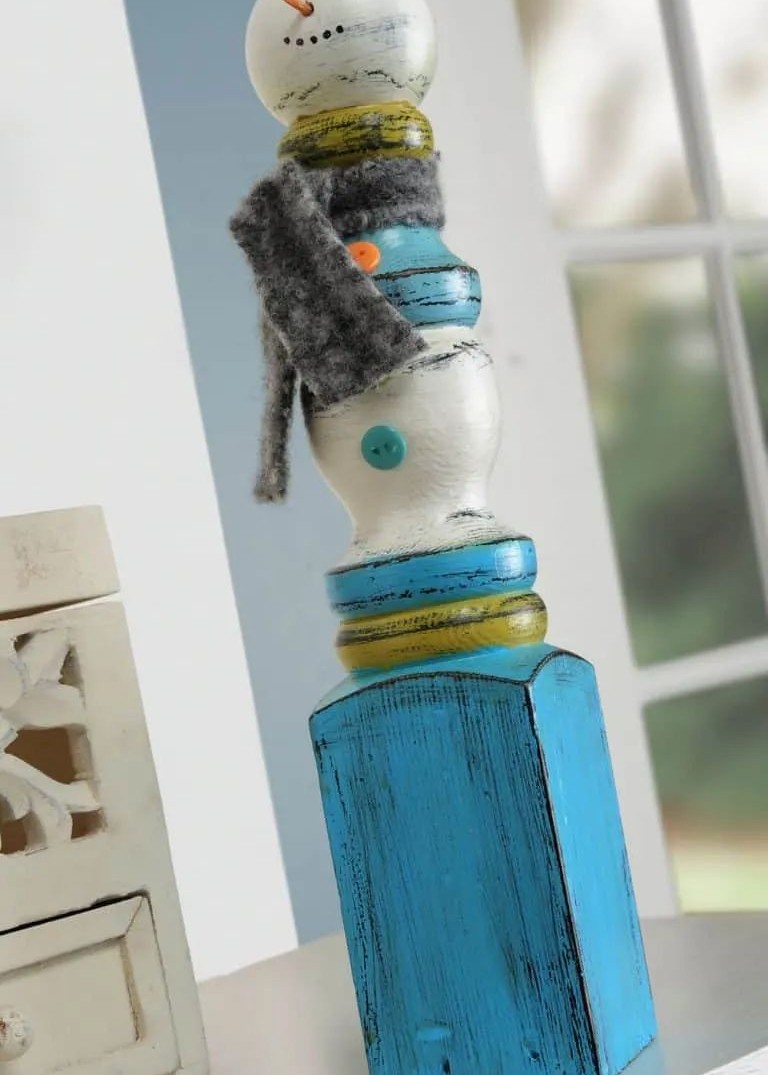 Easy Spindle Snowman Craft