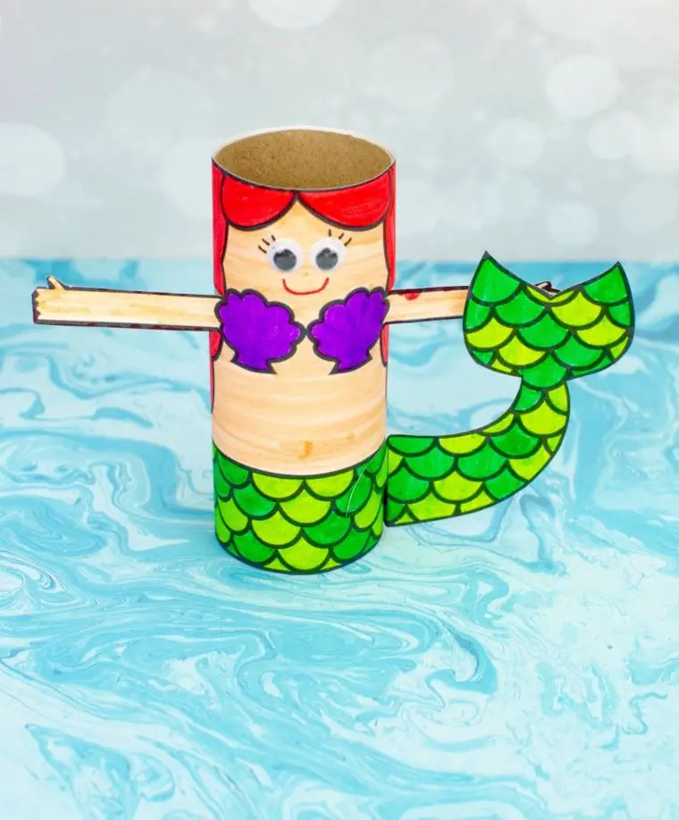 Mermaid Toilet Paper Roll Craft