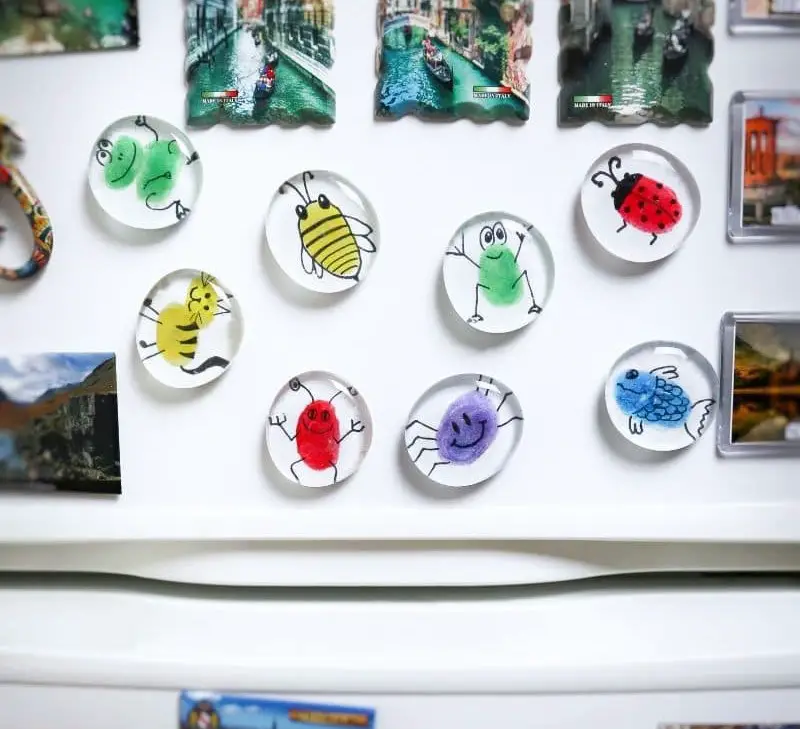 DIY Fingerprint Glass Magnets