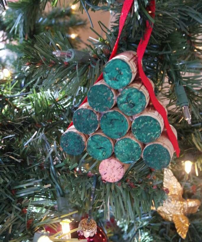 Wine Cork Christmas Ornament