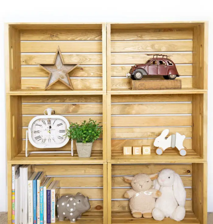 Wooden Crate Shelf