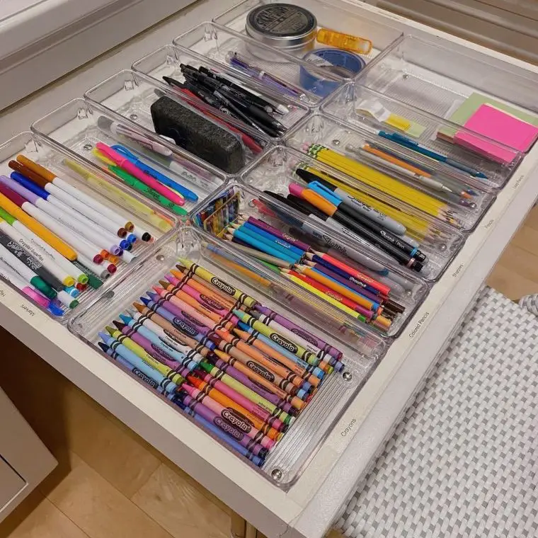 Stationery drawer organizer