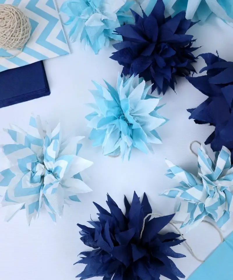 How to Make Tissue Paper Pom Poms