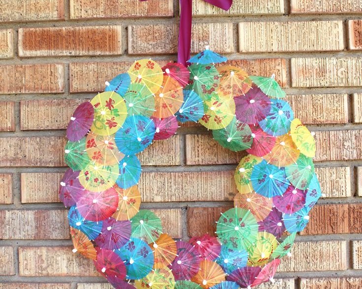 Cocktail Umbrella Summer Wreath