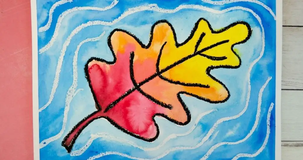 Watercolour Fall Leaf Painting