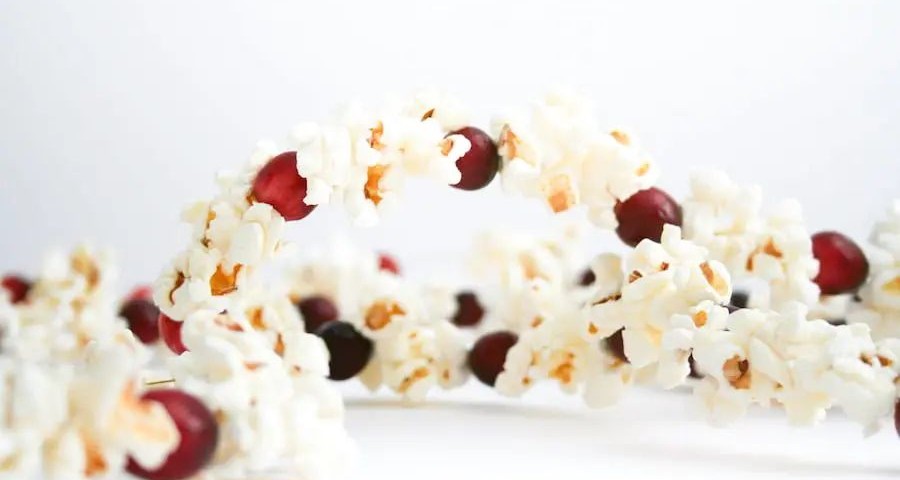 Old fashioned Cranberry And Popcorn Garland