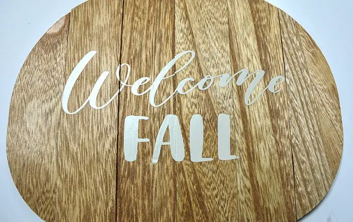 Welcome Fall Wood Pumpkin Sign