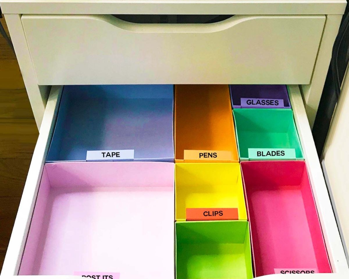 DIY Drawer Organizers with Cardstock