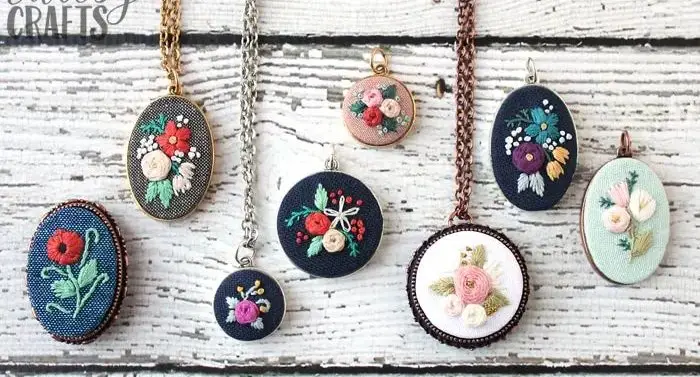 Hand Embroidery Necklace